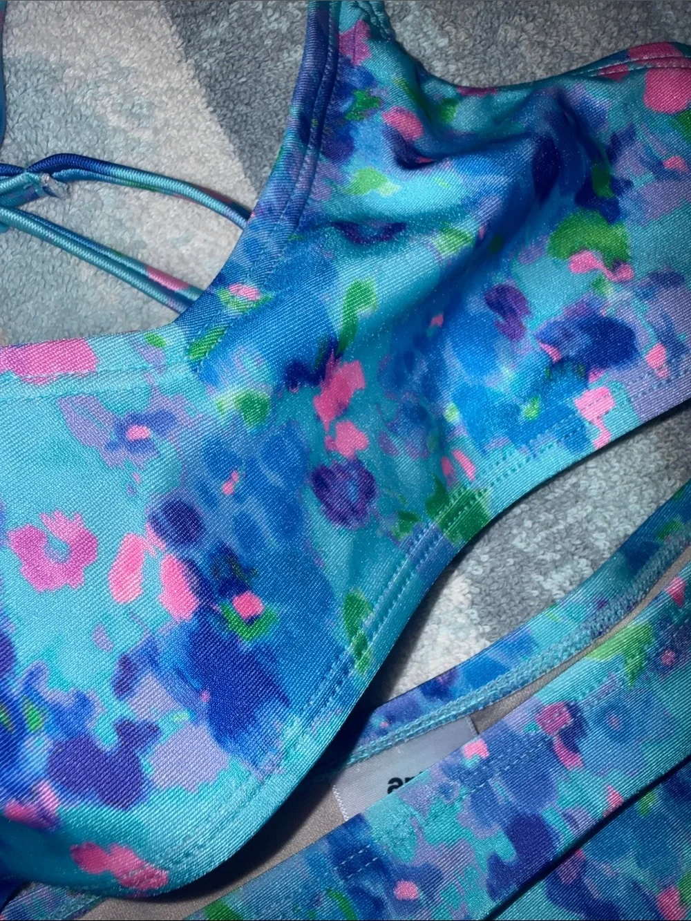Girl's Floral Print Bikini Swim Set